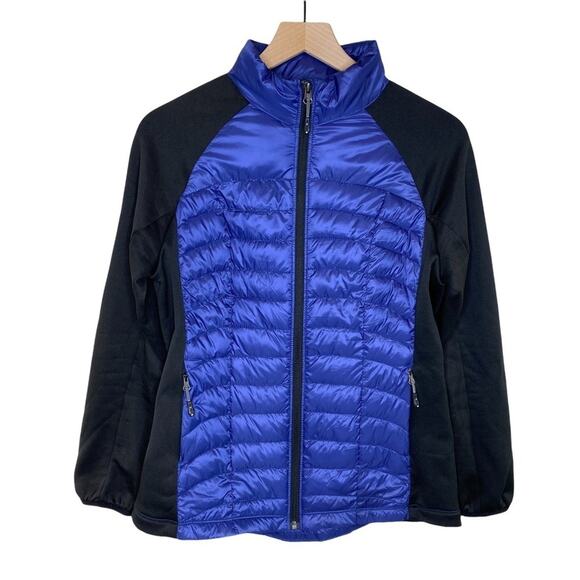 32 Degrees Heat Down Filled Mixed Media Colorblock Athletic Jacket Size Medium - Picture 1 of 6